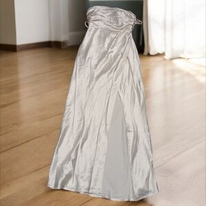 Hello Molly Elegant Satin Dress In Color Cream Sz M New Very Cute